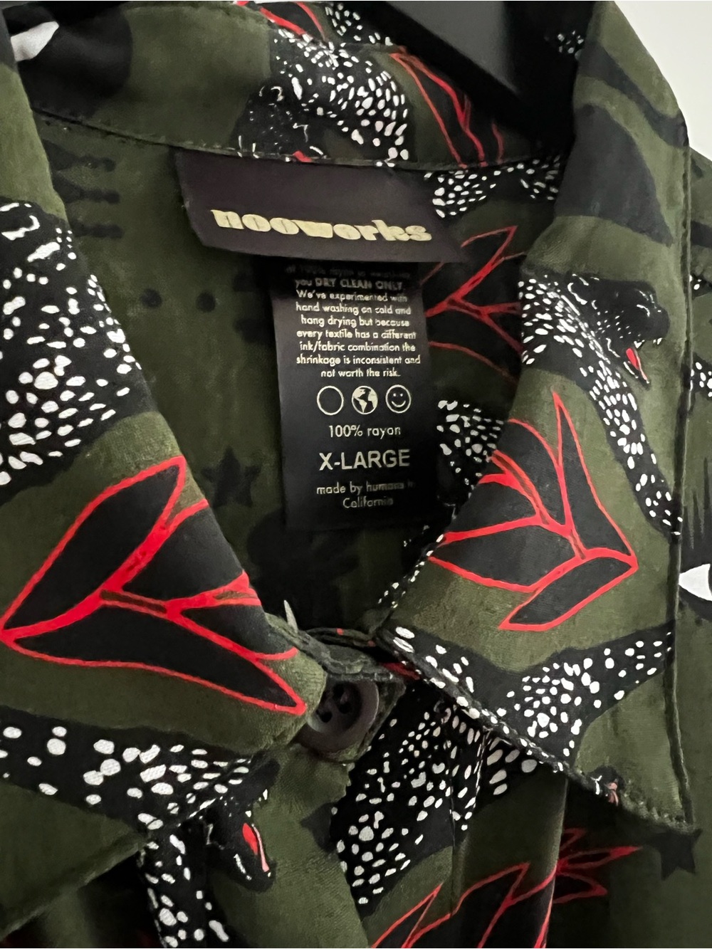 Nooworks Joyce Black Swan Printed Shirt